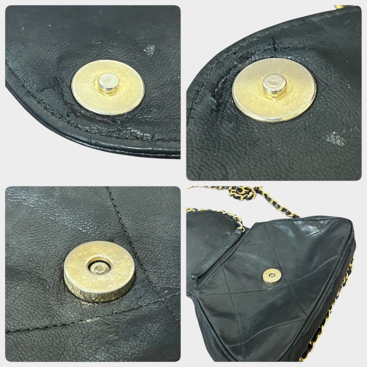 Chanel 1st series Lambskin Matelassé Coco Mark Chain Shoulder Bag Vintage