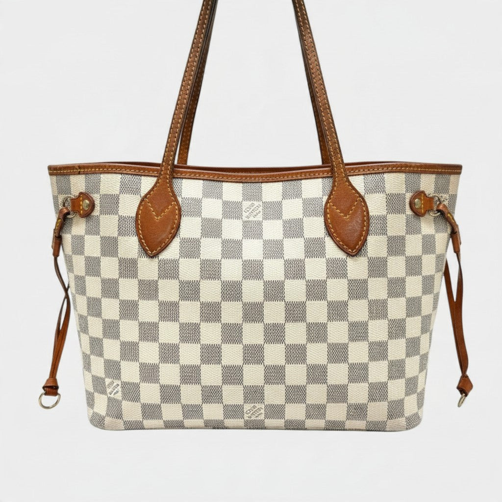 LOUIS VUITTON Damier Azur Neverfull Tote Bag, Tasche