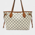 LOUIS VUITTON Damier Azur Neverfull Tote Bag, Tasche