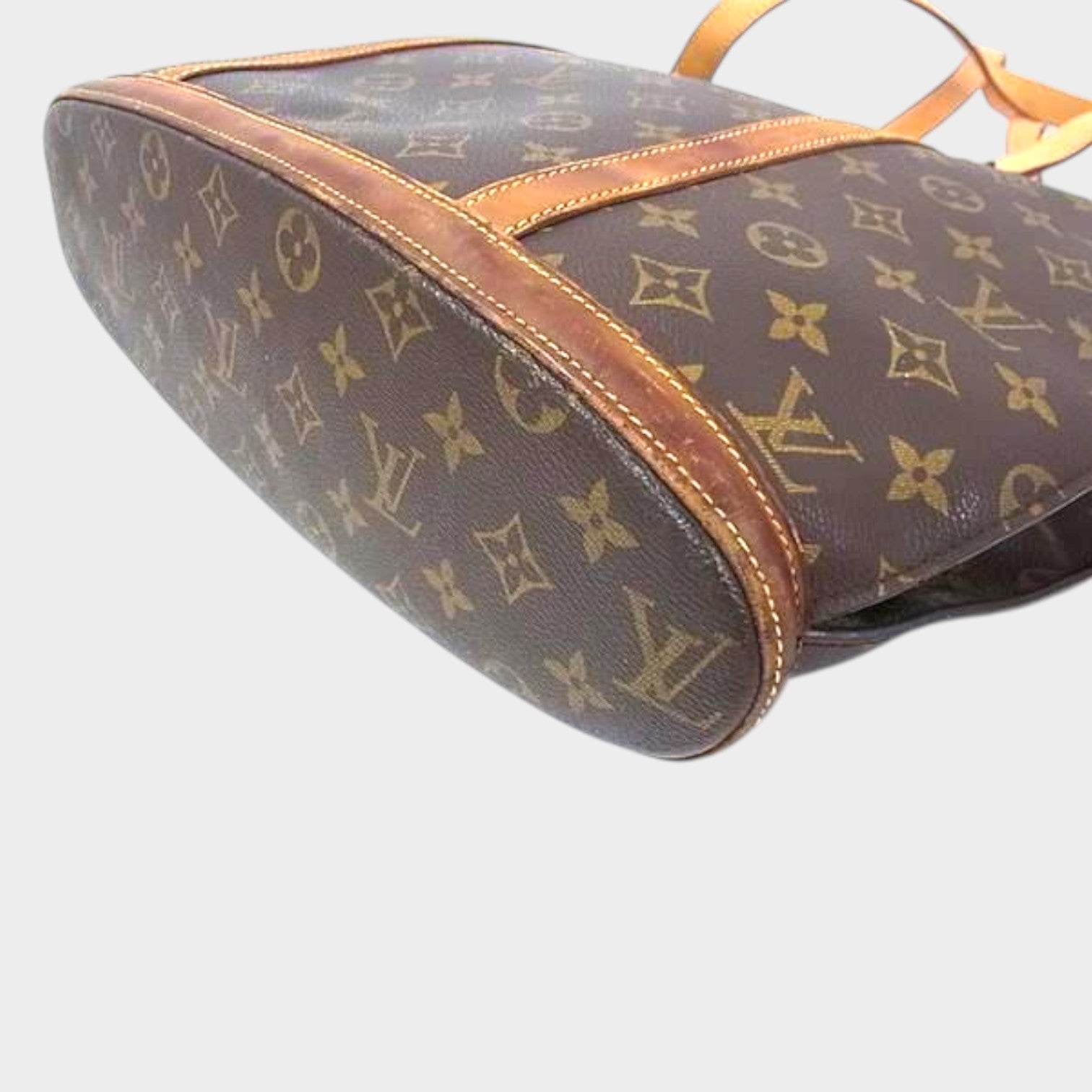 LOUIS VUITTON Monogram Babylon Tote Bag M51102 Brown (Slightly scratched and stained)