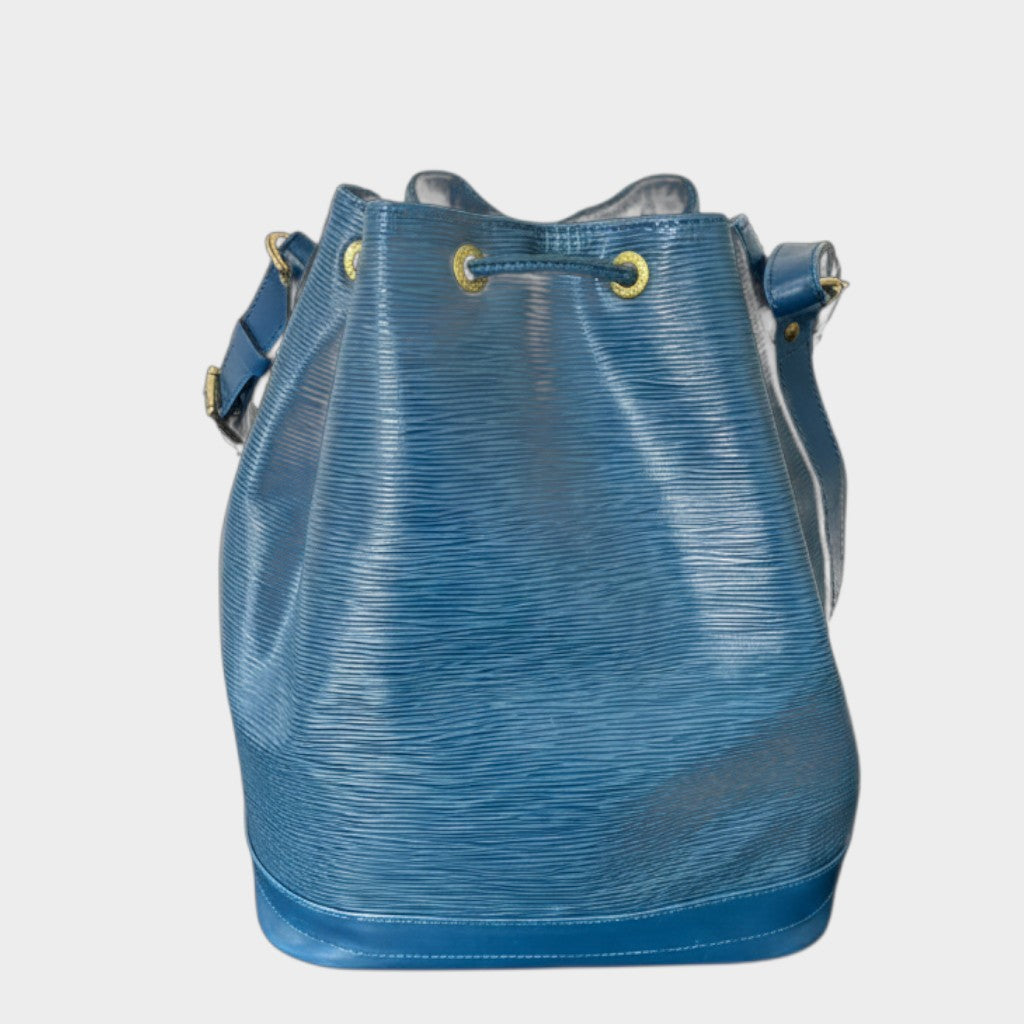 Louis Vuitton Epi Noe Drawstring Shoulder Bag One Shoulder Leather Toledo Blue