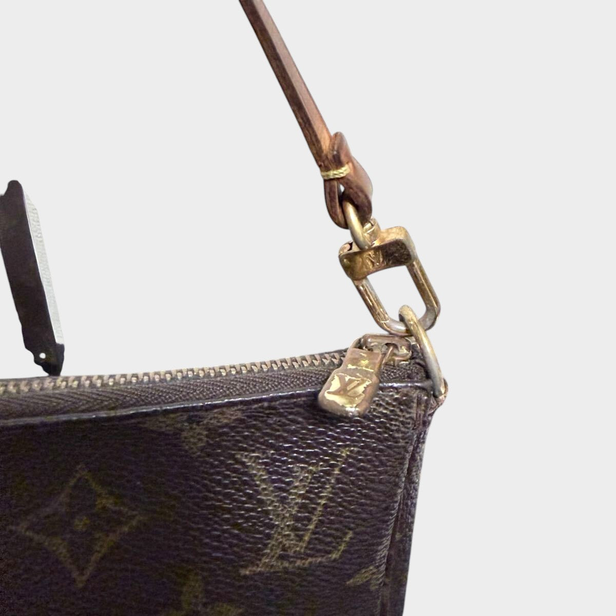 LOUIS VUITTON Monogram Pochette Accessoires Accessory Pouch M51980 Handbag Brown