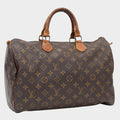 Louis Vuitton Speedy 35 Handbag M41524 Monogram Canvas Leather Brown