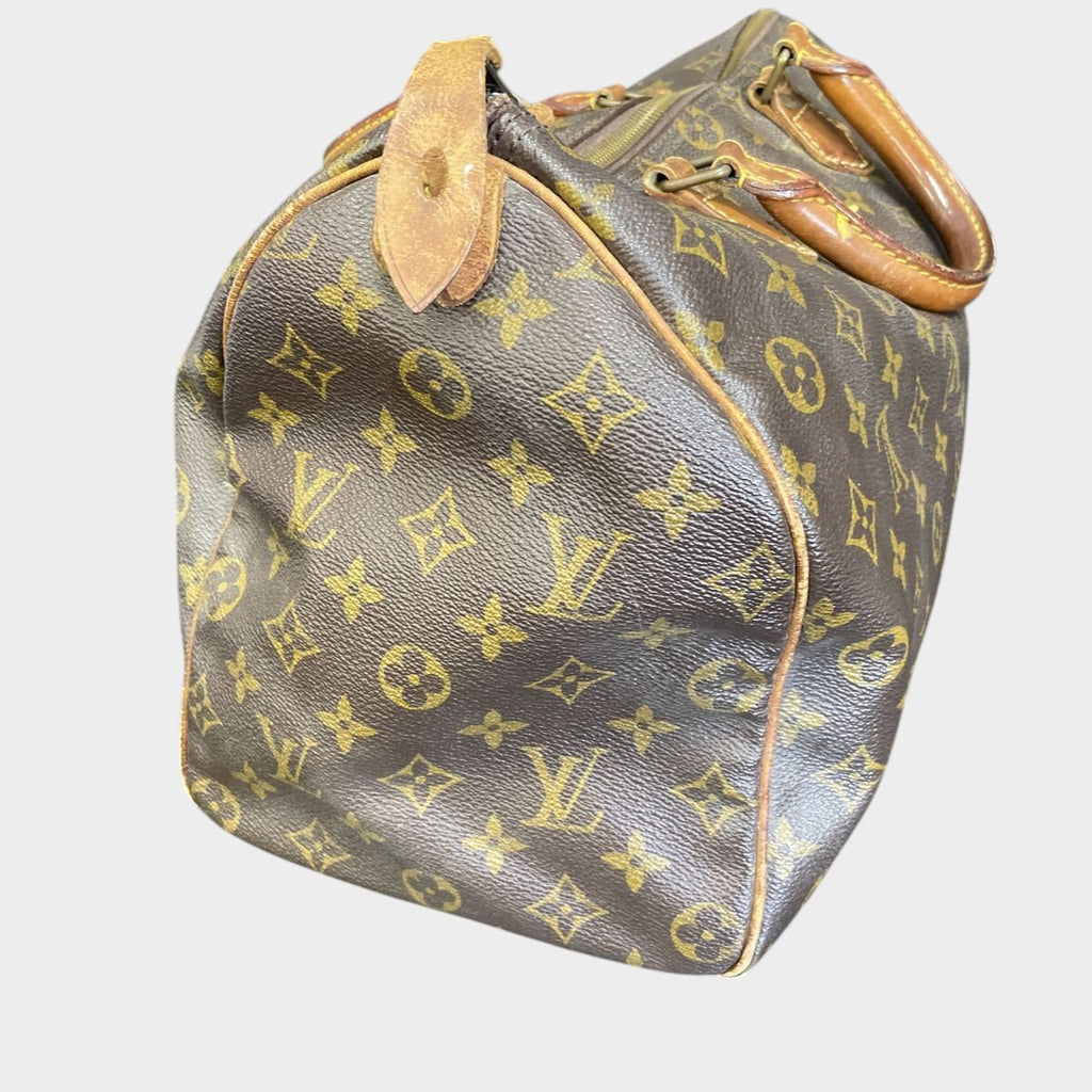 Louis Vuitton Monogram Speedy 35 Speedy35 M41107 Handbag Boston Bag Brown Vintage