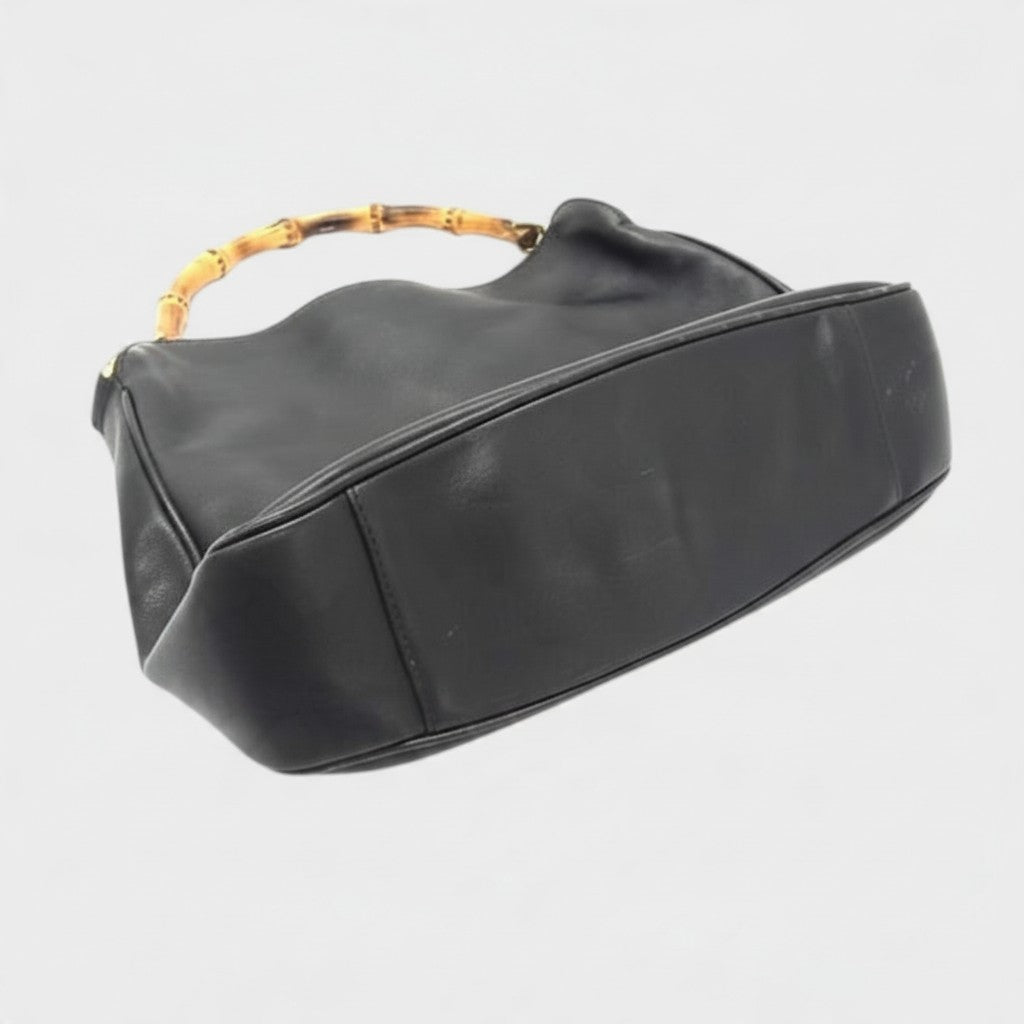 GUCCI Bamboo Leather One-Handle Handbag Tasche