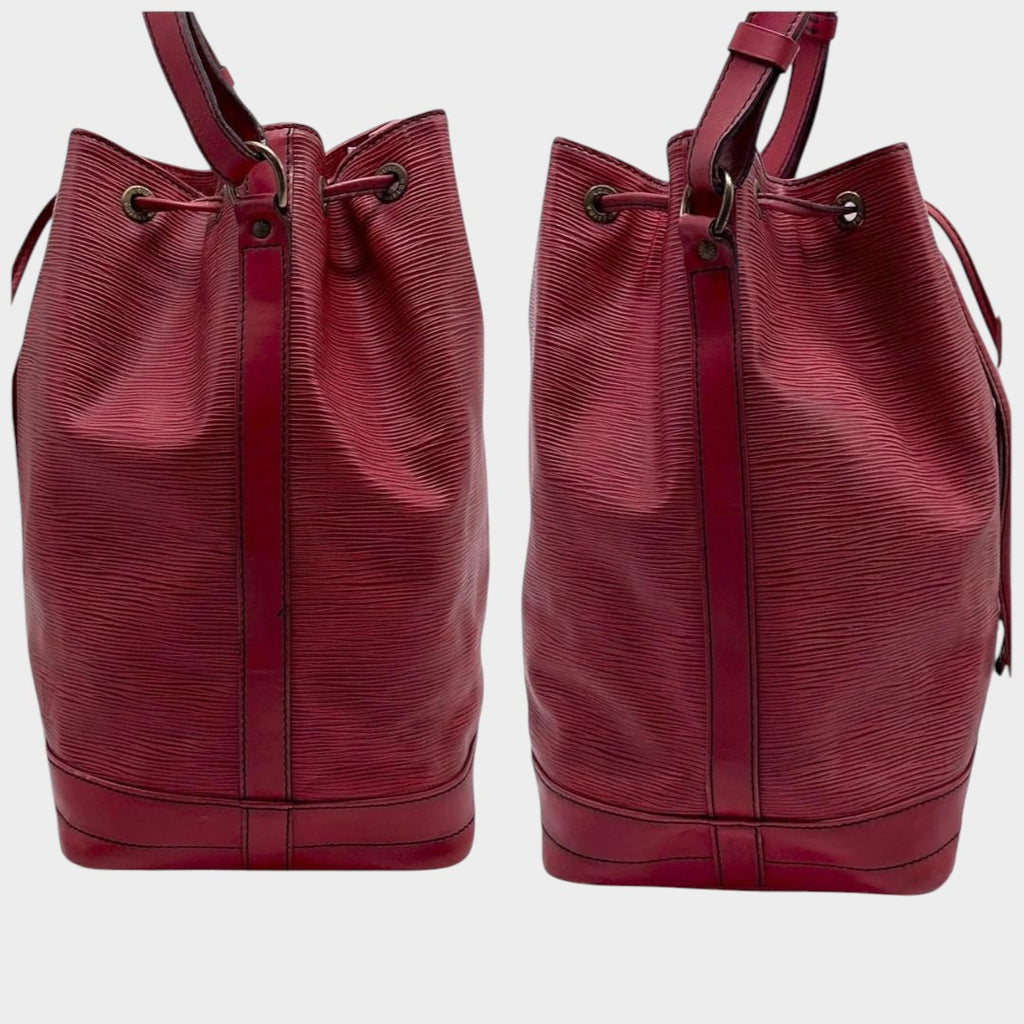 LOUIS VUITTON Noe Epi drawstring shoulder bag, red, serial code, made in France