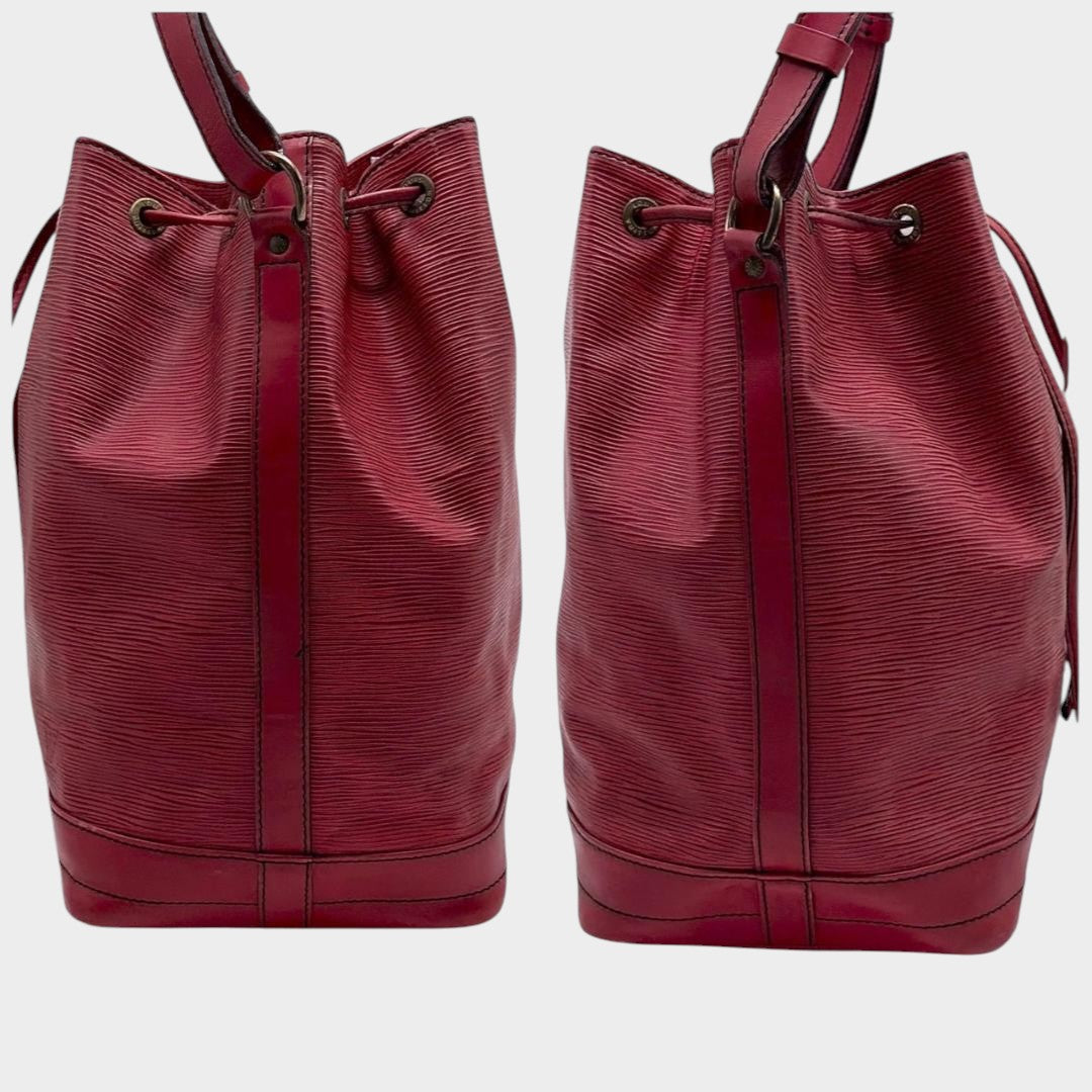LOUIS VUITTON Noe Epi drawstring shoulder bag, red, serial code, made in France