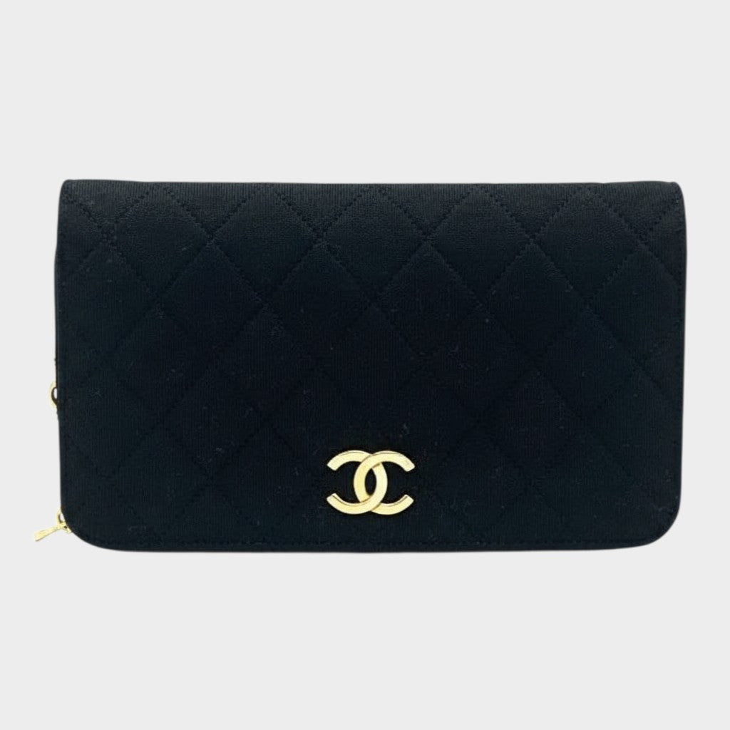 CHANEL Matelassé Push-Lock Cotton Chain Shoulder Bag