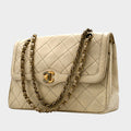 CHANEL Matelassé Chain Shoulder Bag, Double Flap, Lambskin, Turnlock Tasche