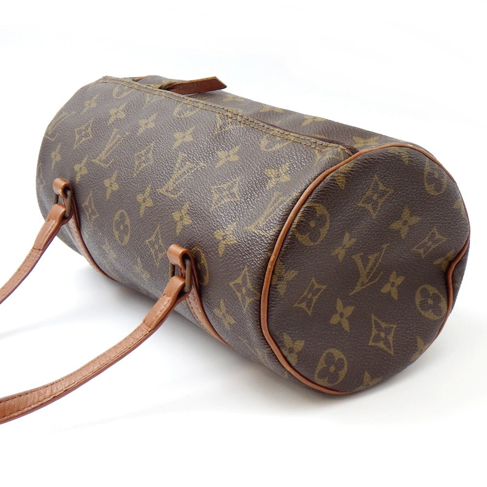 Louis Vuitton M51386 Old Model Papillon 26 Monogram Brown Cylindrical Handbag Mini Boston Vintage