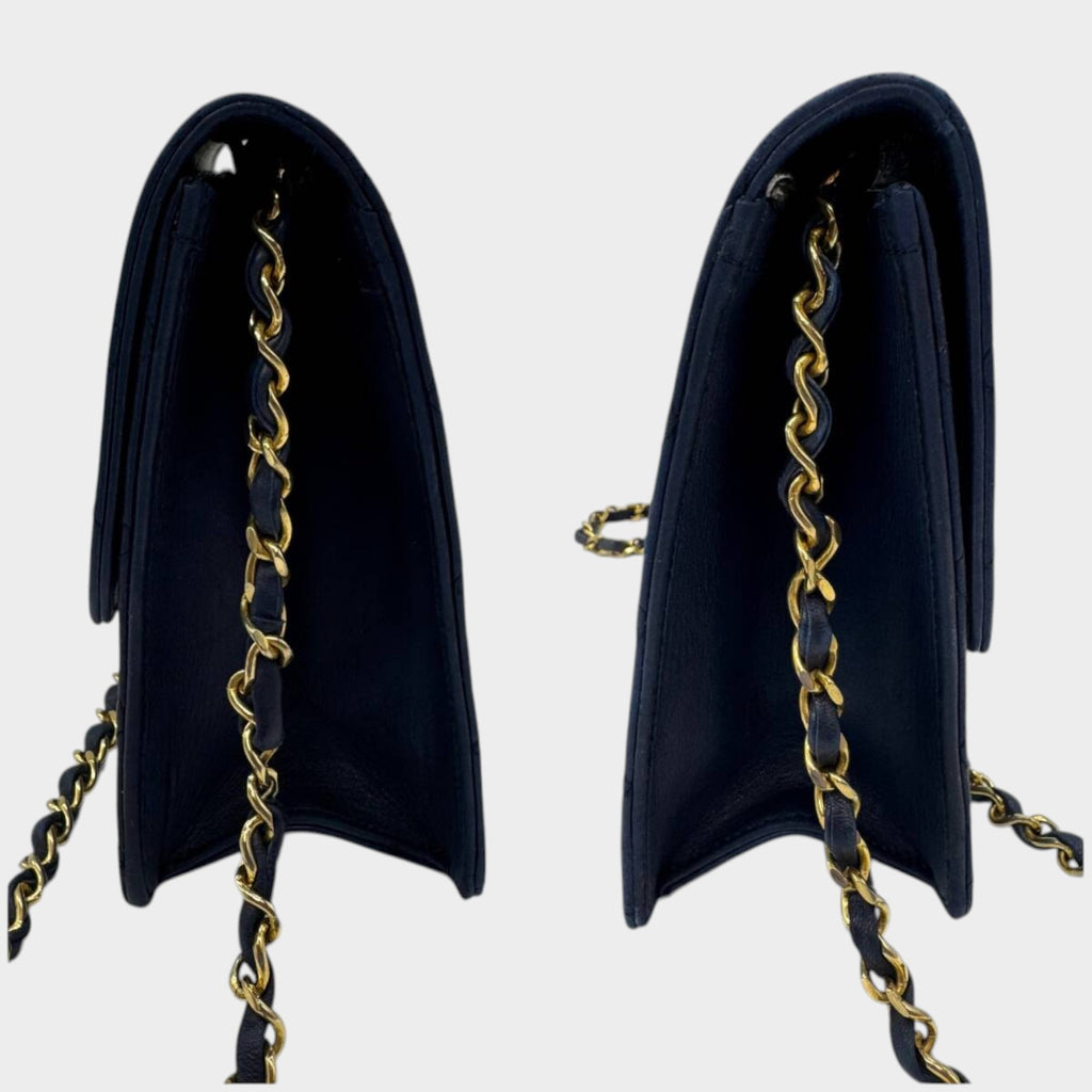 CHANEL Matelassé Coco Mark Push-Lock Chain Bag, Navy tasche