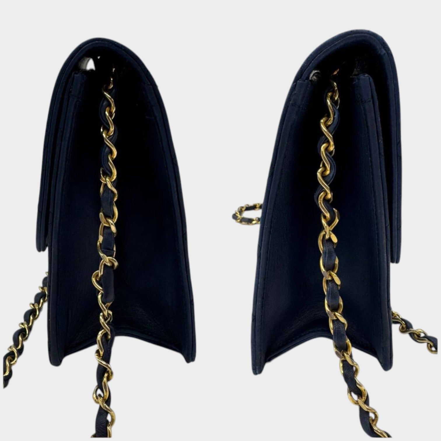 CHANEL Matelassé Coco Mark Push-Lock Chain Bag, Navy tasche