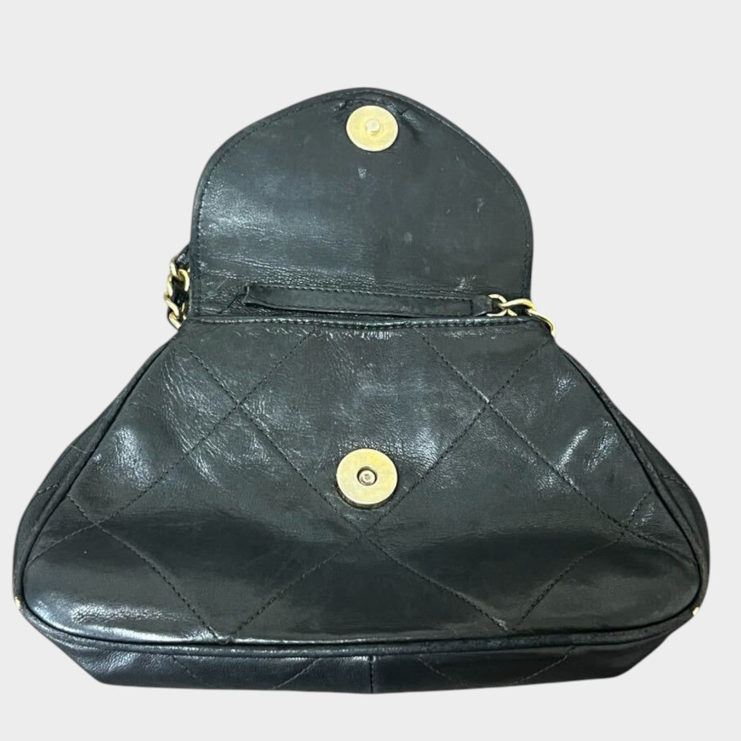 Chanel 1st series Lambskin Matelassé Coco Mark Chain Shoulder Bag Vintage