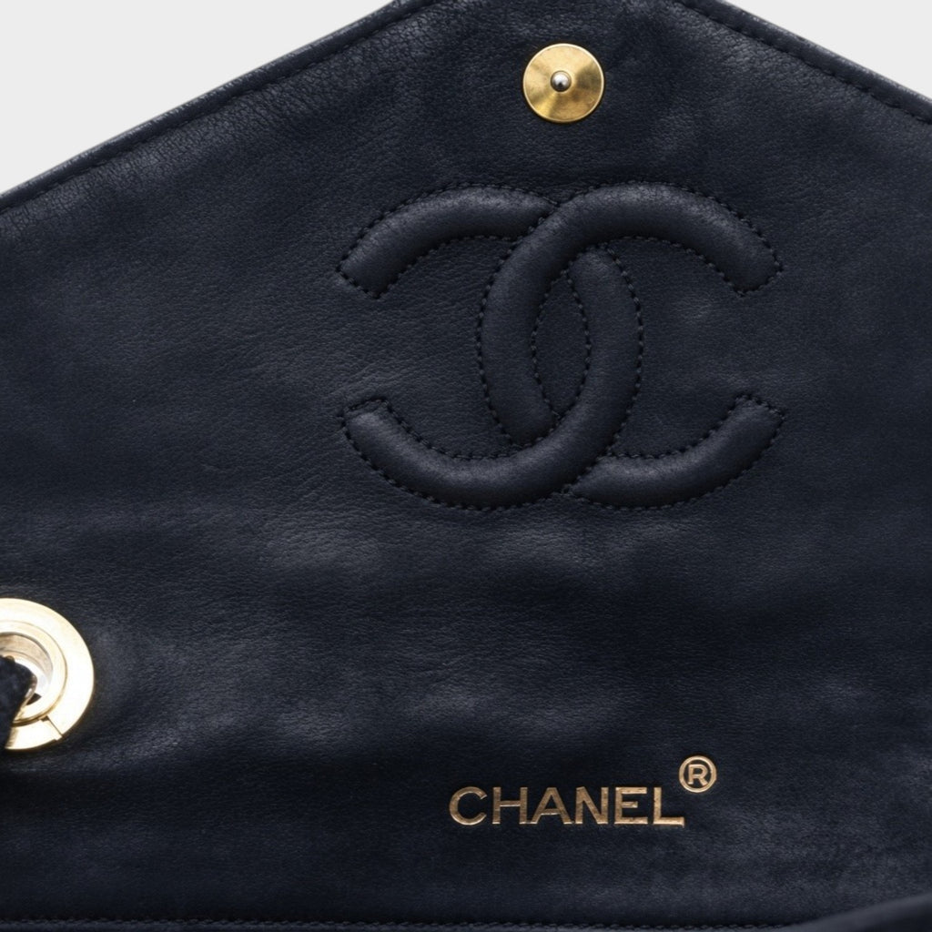 Chanel Matelassé Suede x Rhinestone Shoulder Bag, Black, Tasche