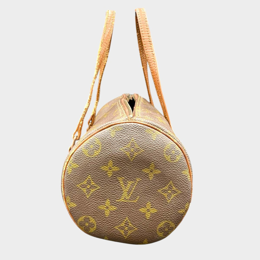 Louis Vuitton Papillon Mini Boston Handbag, LV, approximately 25cm wide, vintage, as-is condition