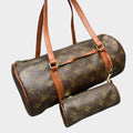 Louis Vuitton Monogram Papillon GM Pouch Set Handbag Mini Bag Mini Boston