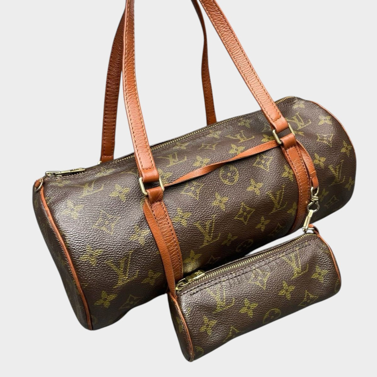 Louis Vuitton Monogram Papillon GM Pouch Set Handbag Mini Bag Mini Boston