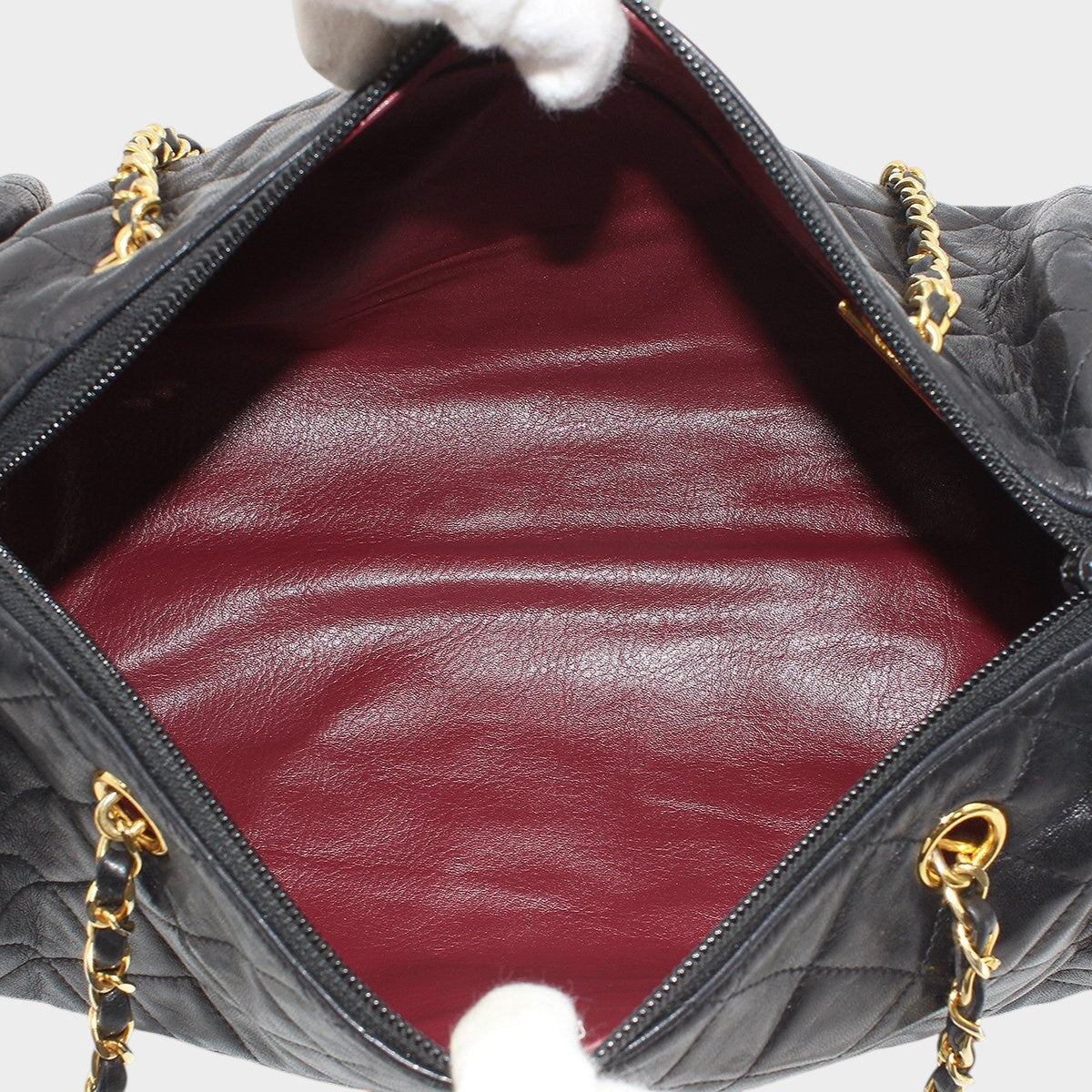 Chanel Matelassé Chain Shoulder Bag, Coco Mark, Barrel Shape, Tasche