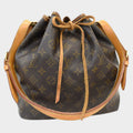 Louis Vuitton Shoulder Bag Petit Noe M42226 Monogram Canvas Leather Brown