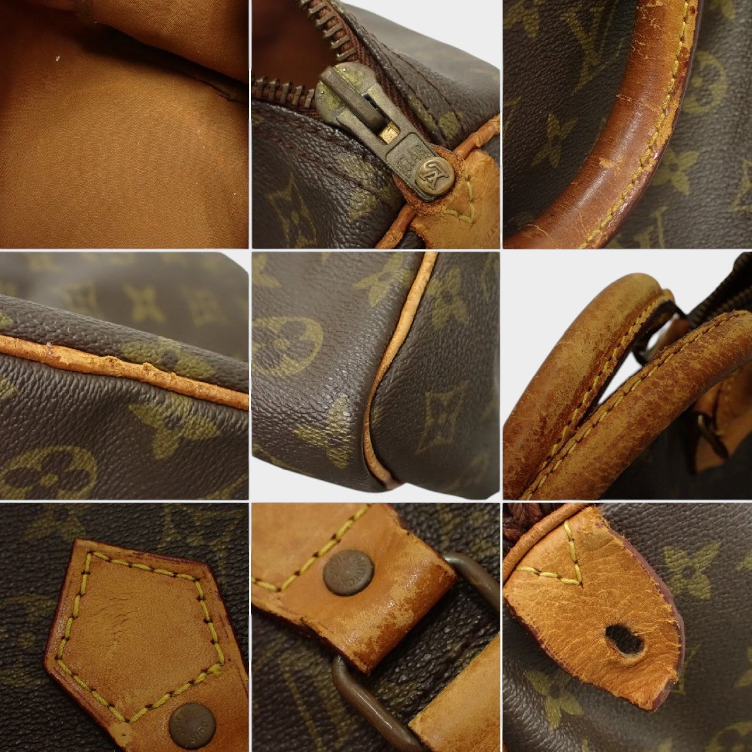 Louis Vuitton Monogram Speedy 35 Boston Bag M41524/Tasche/Dark