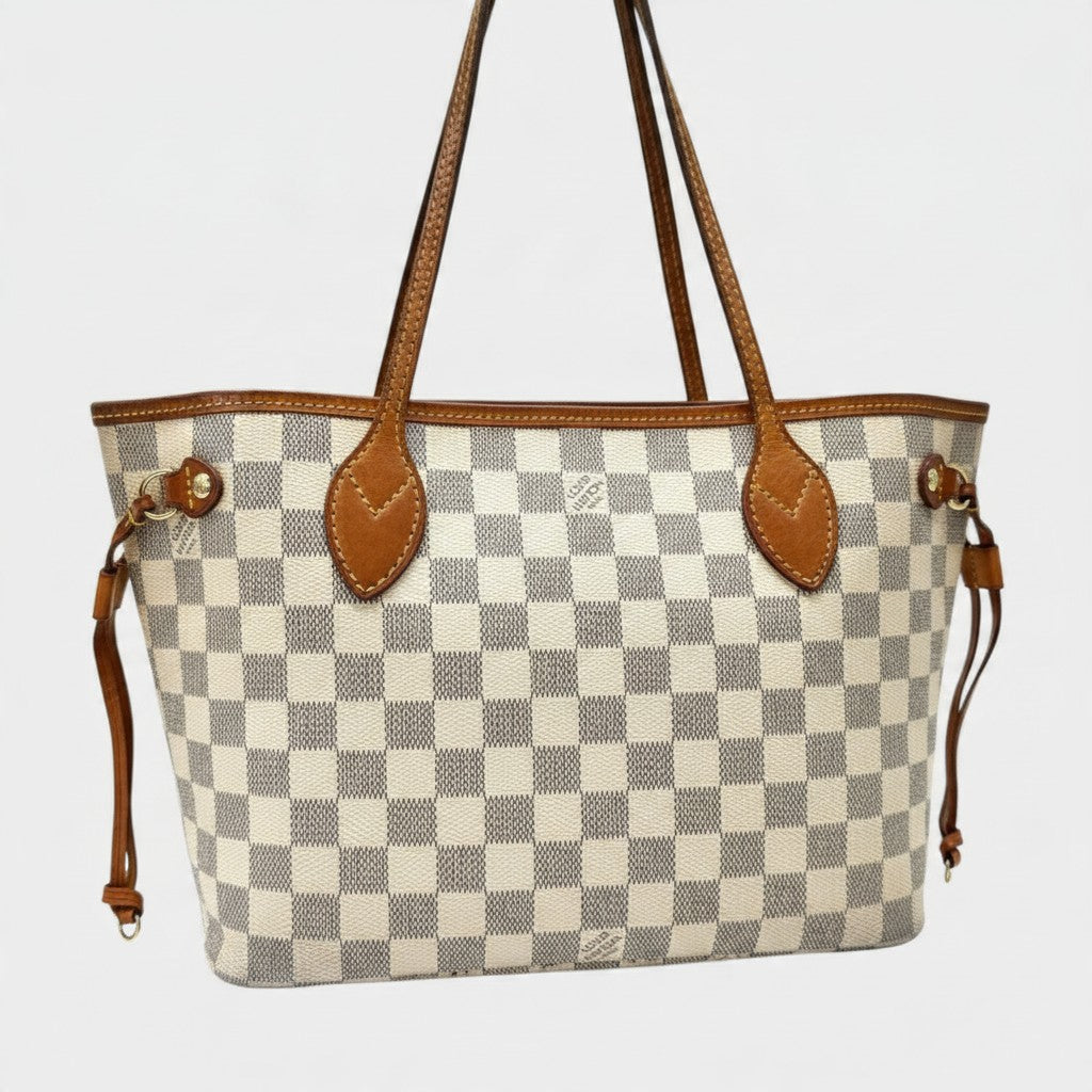 LOUIS VUITTON Damier Azur Neverfull Tote Bag, Tasche