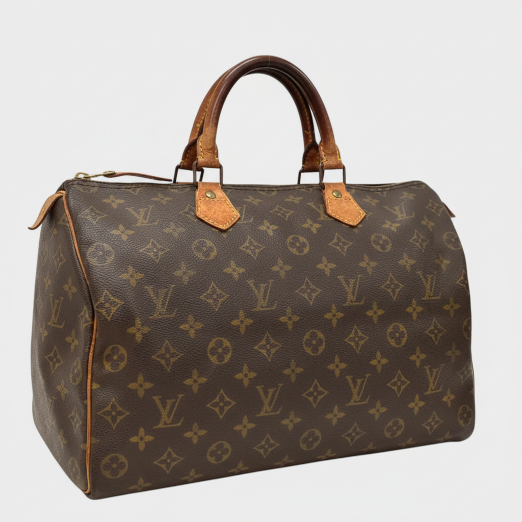 Louis Vuitton Handbag Speedy 35 M41524 Monogram Canvas Leather Tasche