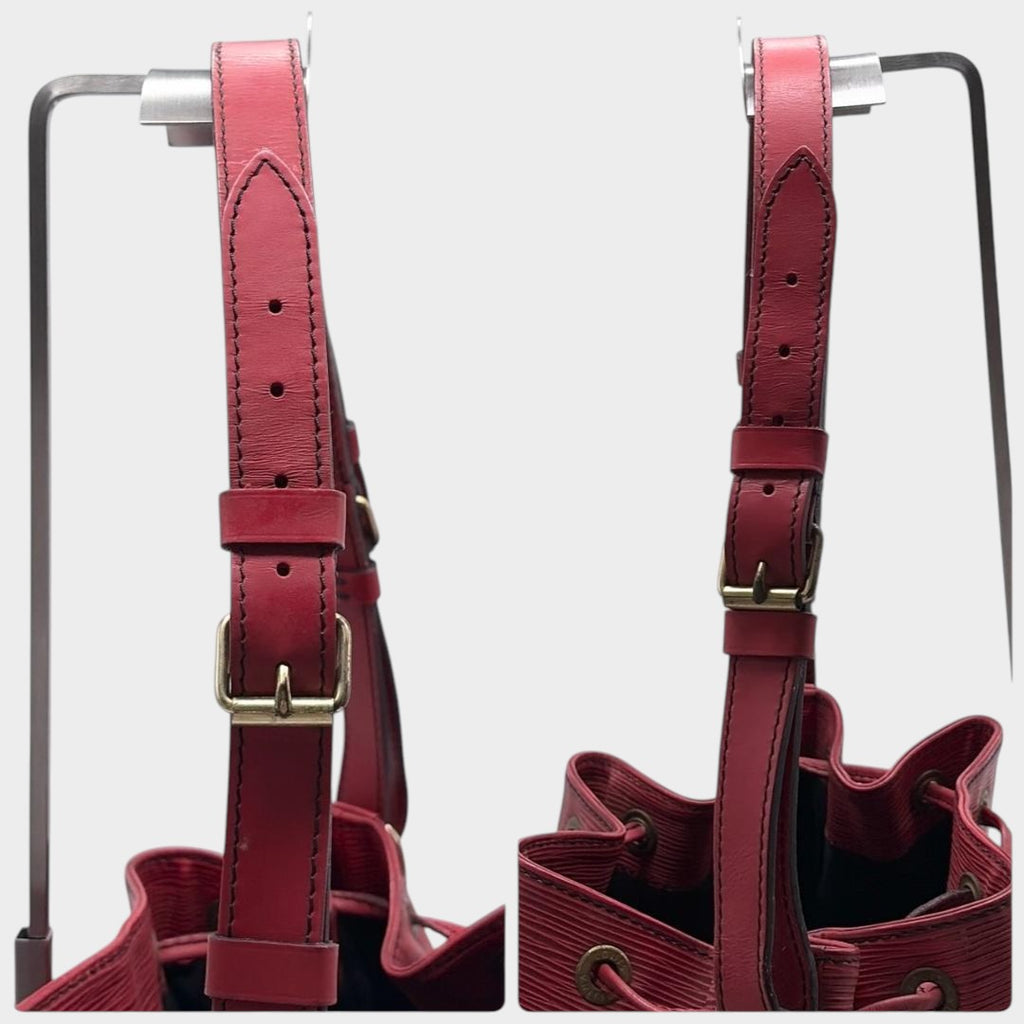 LOUIS VUITTON Noe Epi drawstring shoulder bag, red, serial code, made in France