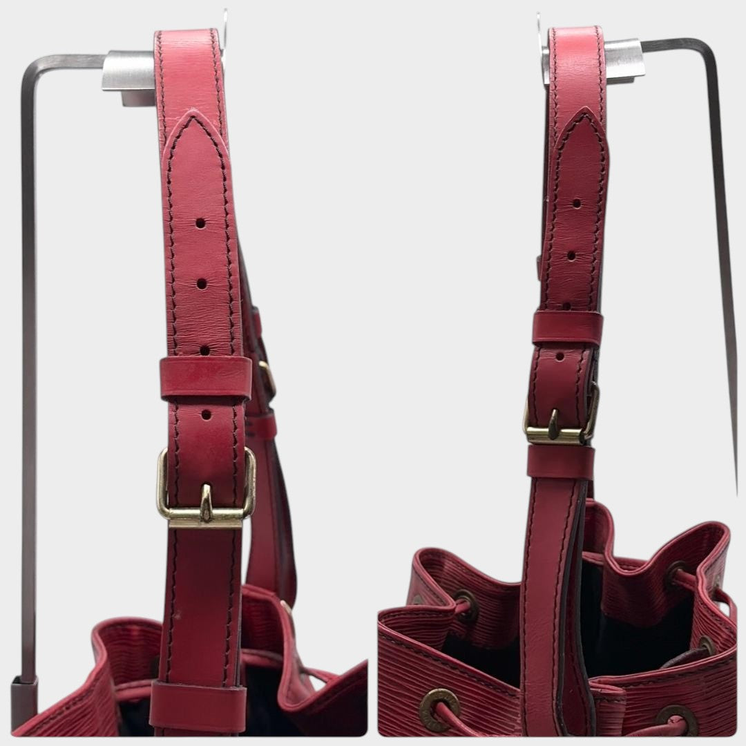 LOUIS VUITTON Noe Epi drawstring shoulder bag, red, serial code, made in France