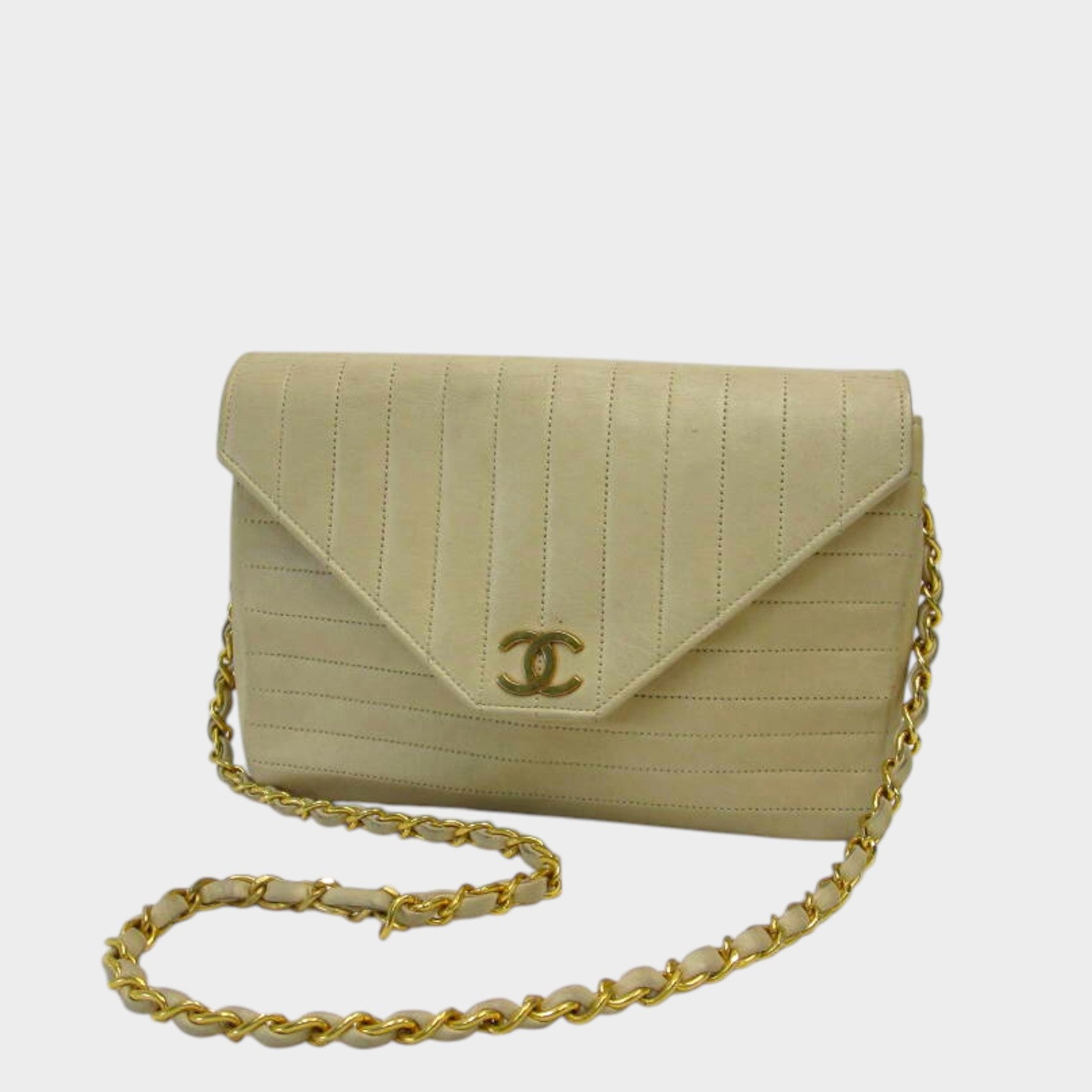 CHANEL Chanel Women's Shoulder Bag Beige Old Vintage