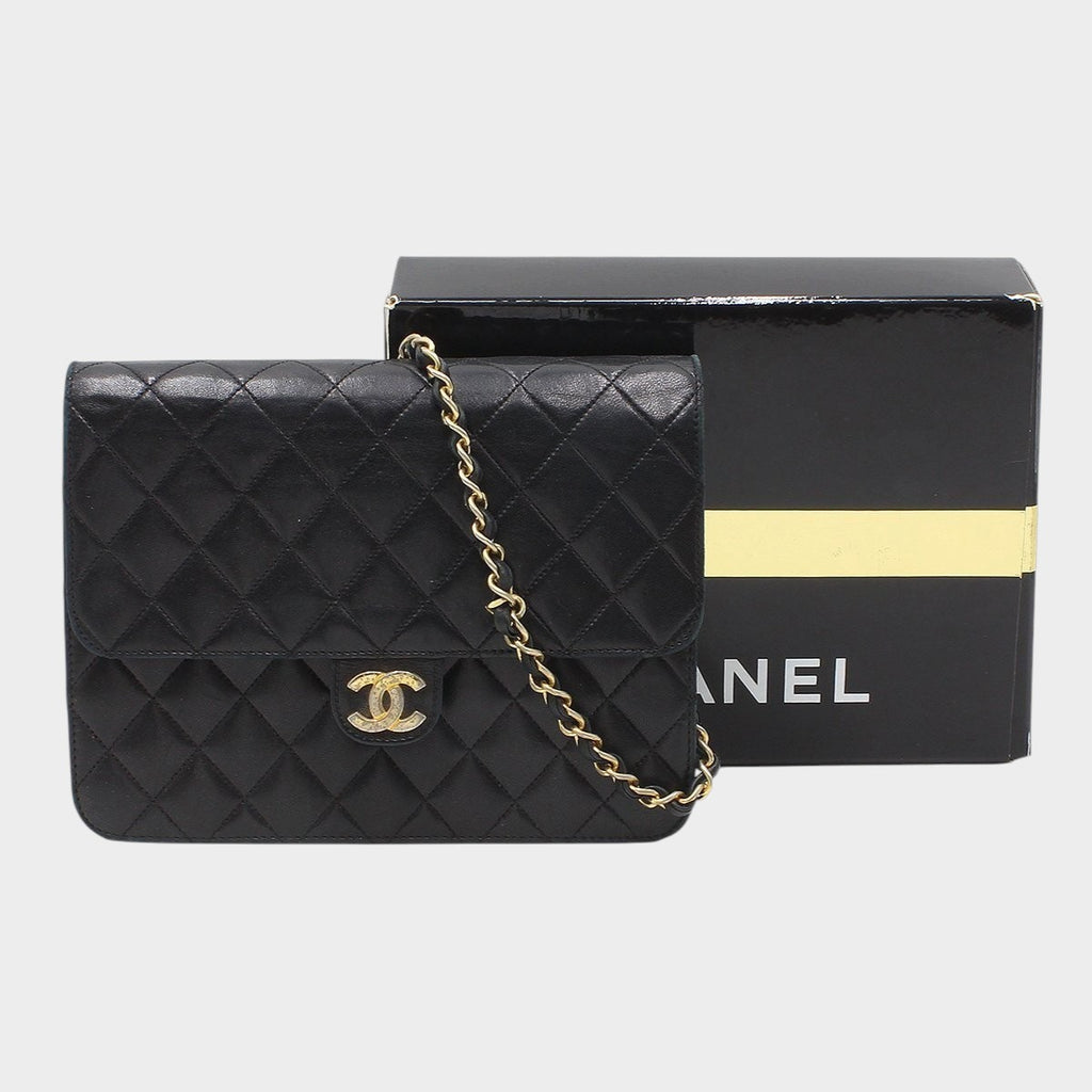 Chanel Matelassé Lambskin Push-Lock Chain Shoulder Tasche