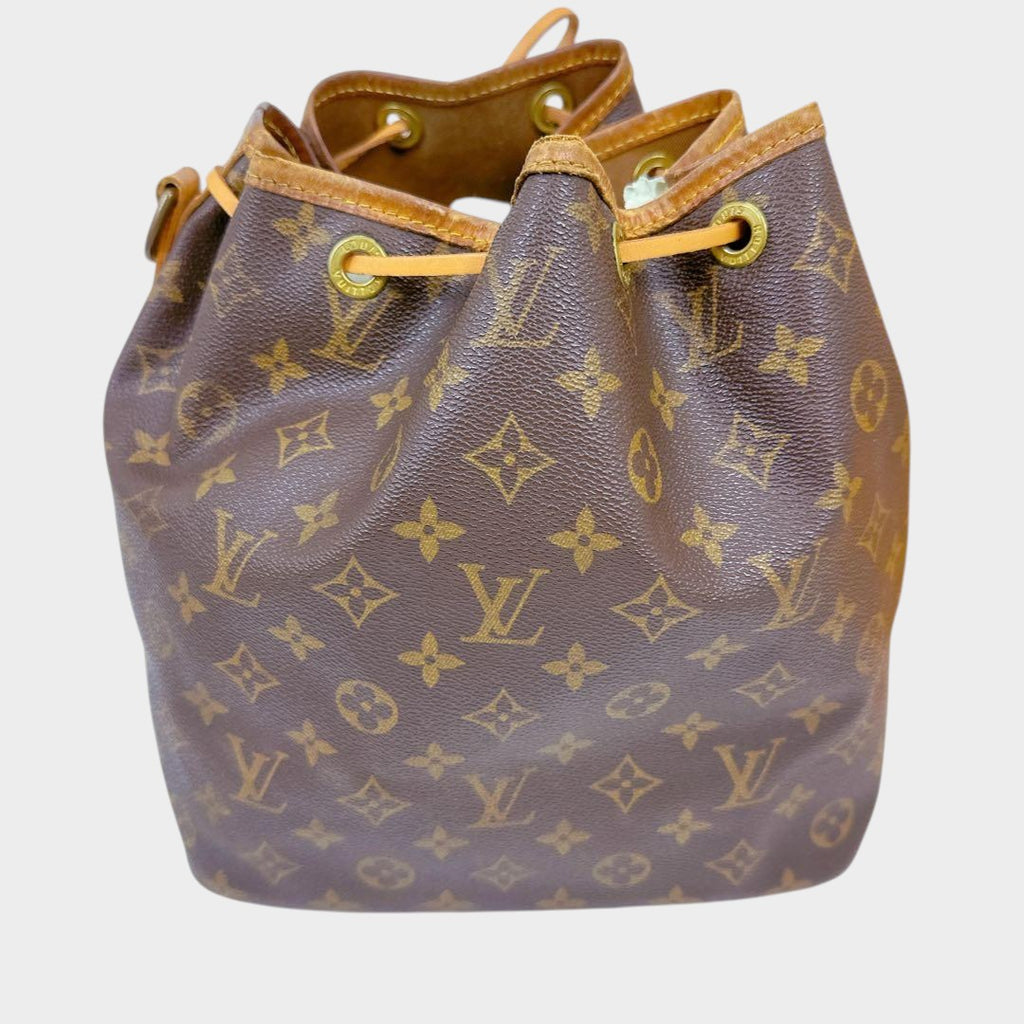 Louis Vuitton Monogram Drawstring Shoulder Bag Petit Noé, Tasche
