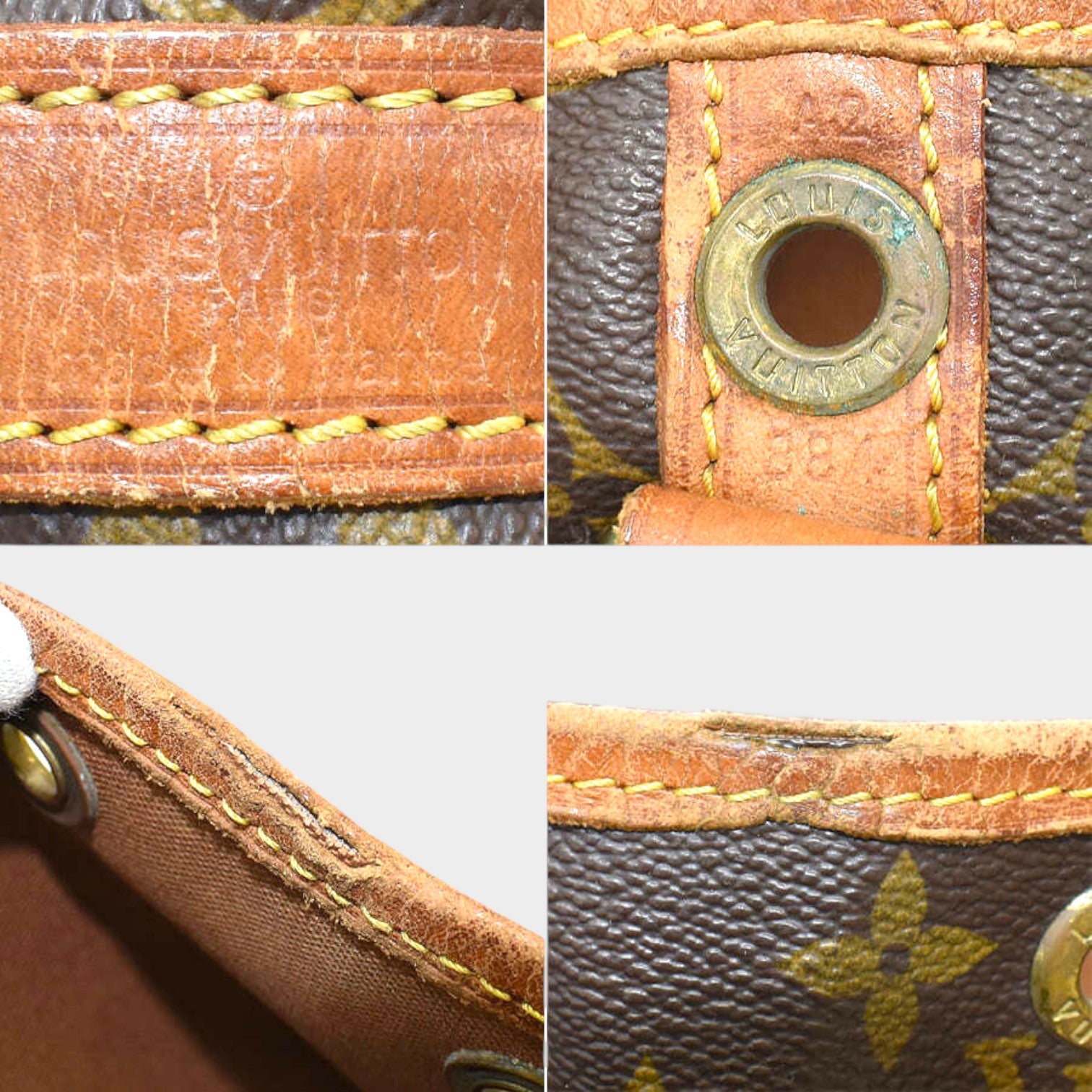 Louis Vuitton Shoulder Bag Petit Noe M42226 Monogram Canvas Leather Brown