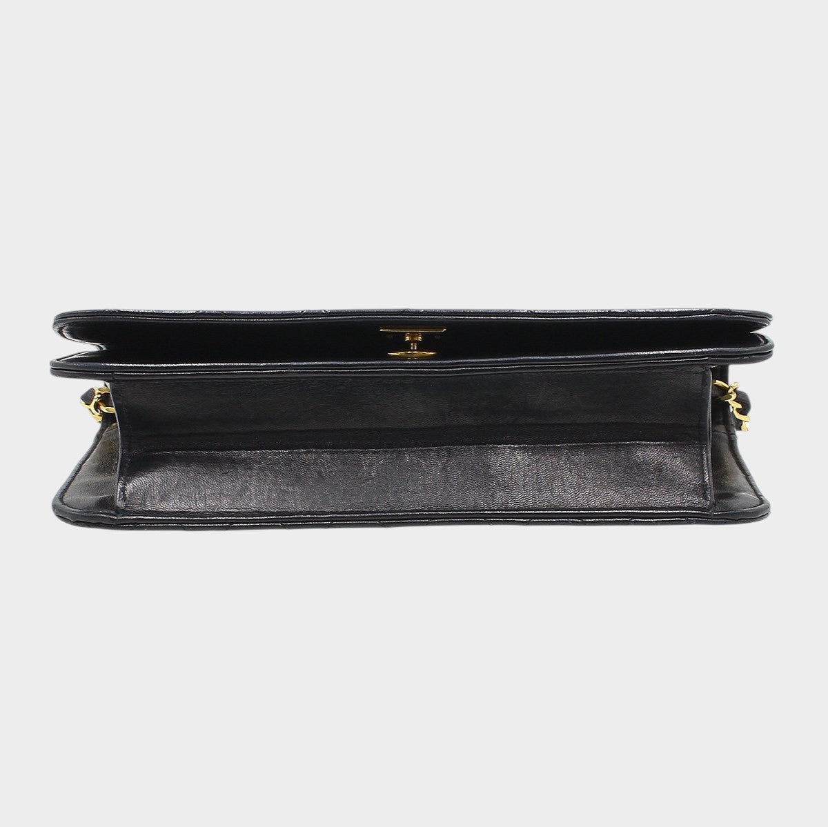 Chanel Matelassé Push-Lock Chain Shoulder Bag, Black with Gold Hardware, Vintage, CHANEL