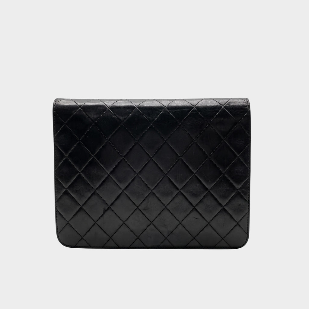 Excellent Condition CHANEL Coco Mark Lambskin Leather Tasche