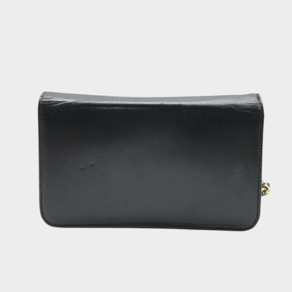 CHANEL Chanel Coco Mark Push Lock Chain Shoulder Bag Black Brand Women'