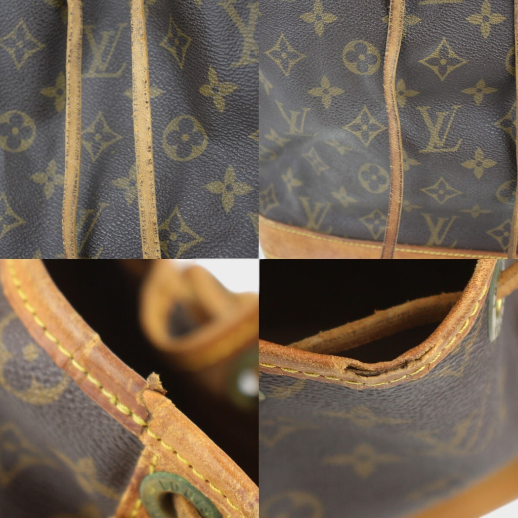 Louis Vuitton Noe One Shoulder Bag Drawstring Bag Monogram Brown Gold Hardware M4222