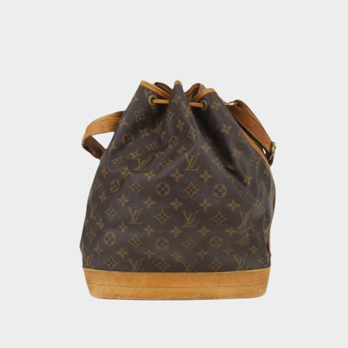 Louis Vuitton Noe One Shoulder Bag Drawstring Bag Monogram Brown Gold Hardware M4222