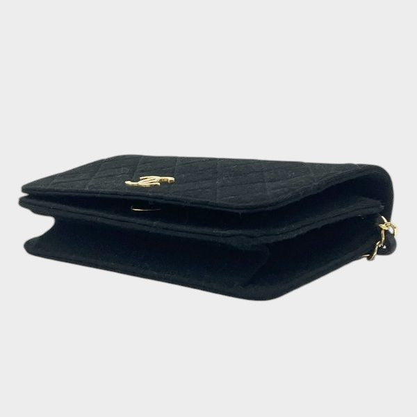 CHANEL Matelassé Push-Lock Cotton Chain Shoulder Bag
