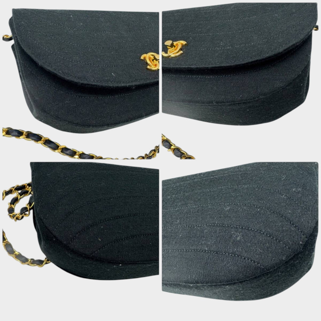 [Excellent Condition] CHANEL Mademoiselle Coco Mark Turnlock Chain Shoulder Bag