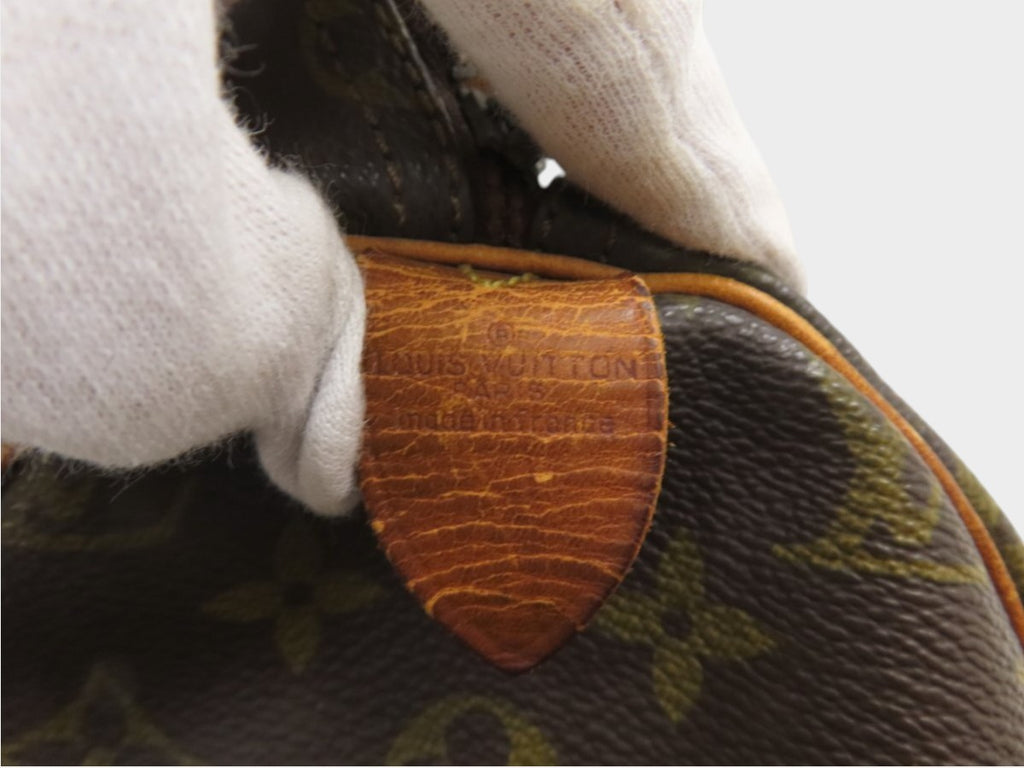 Louis Vuitton Monogram Speedy Toile Calf Leather Boston Bag