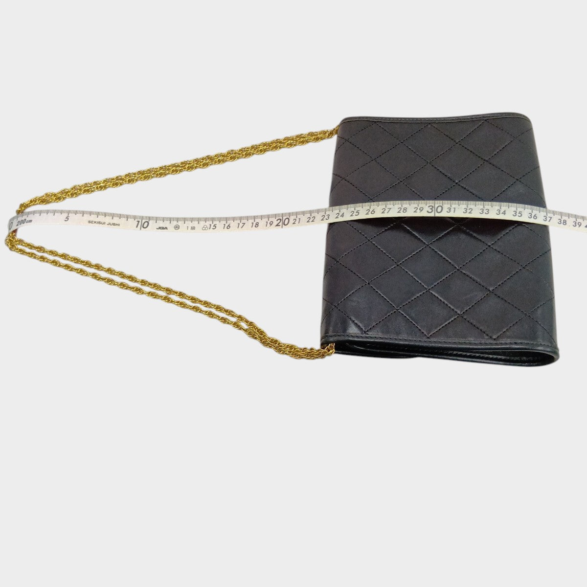 Chanel Matelassé Chain Shoulder Bag, Lambskin, Black, Gold Hardware, Vintage CHANE