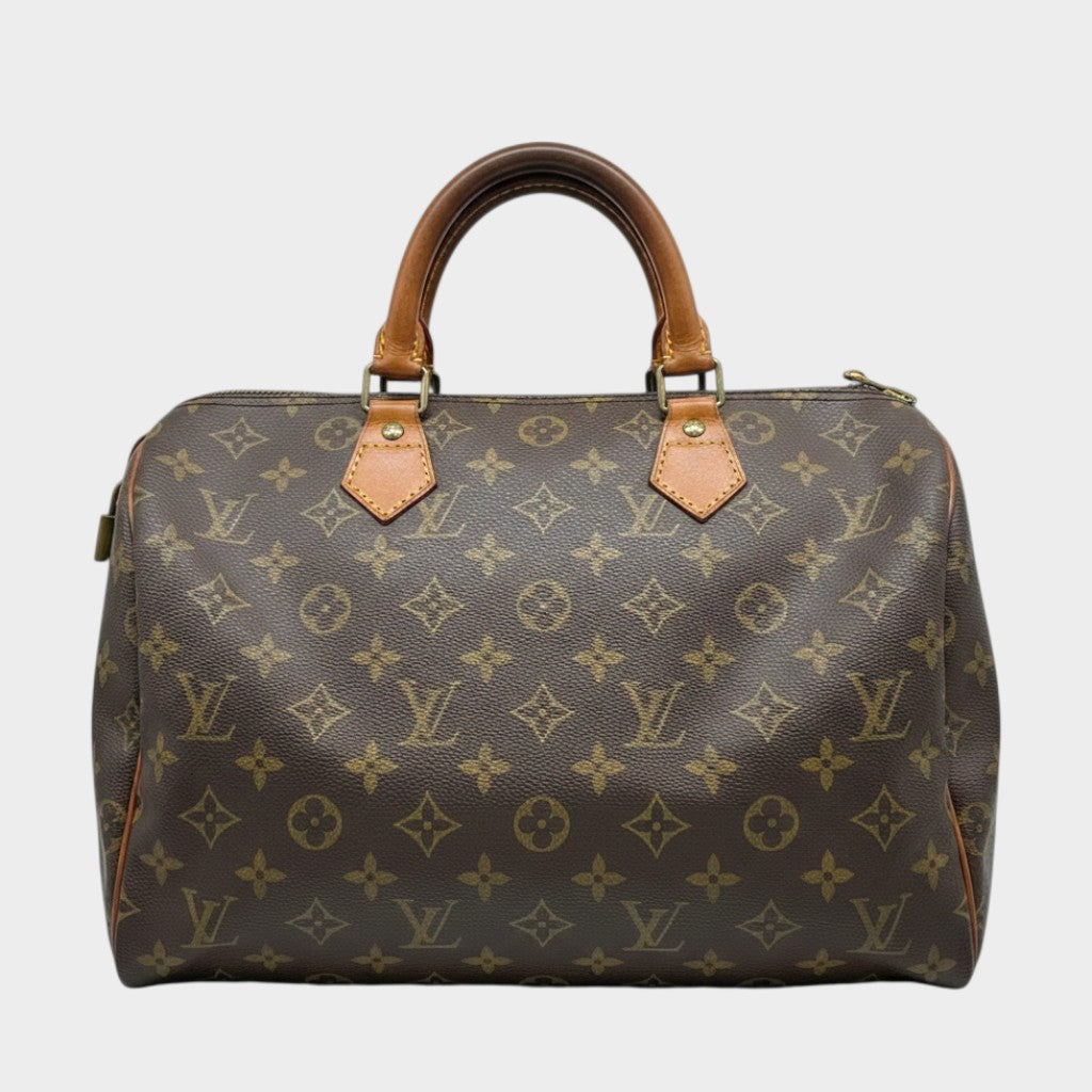 LOUIS VUITTON / VI 0963 Louis Vuitton Monogram Speedy 30 Boston Bag Handbag Brown