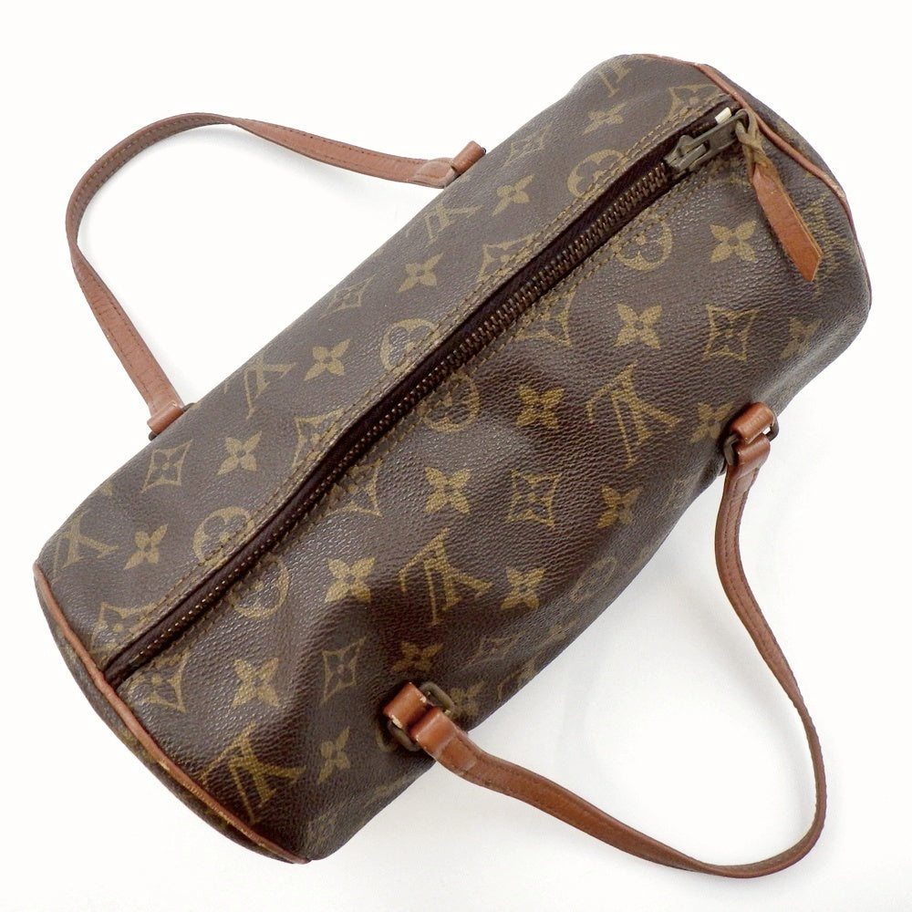 Louis Vuitton M51386 Old Model Papillon 26 Monogram Brown Cylindrical Handbag Mini Boston Vintage