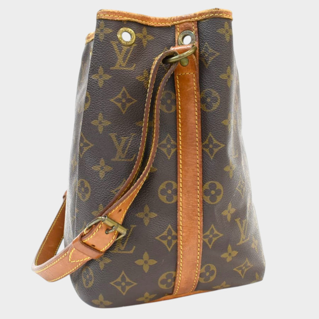Louis Vuitton Shoulder Bag Petit Noe M42226 Monogram Canvas Leather Brown