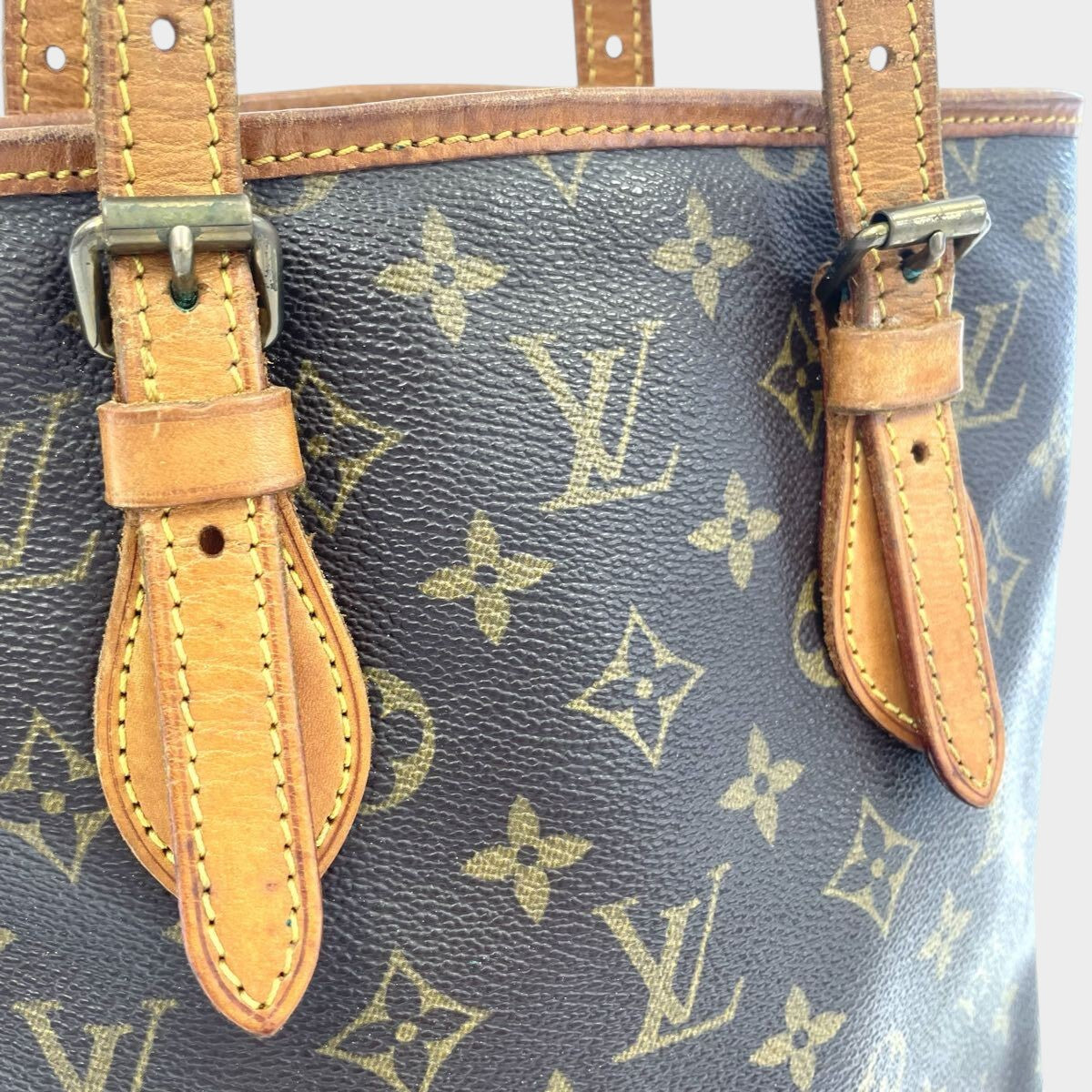 LOUIS VUITTON Louis Vuitton Monogram Bucket PM Bucket-shaped Shoulder Bag Tote Bag Brown