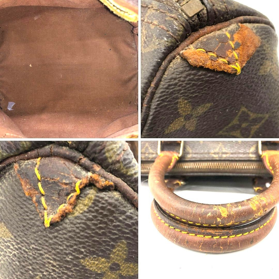 Louis Vuitton Monogram Speedy 25 M41528 MI0912 with padlock
