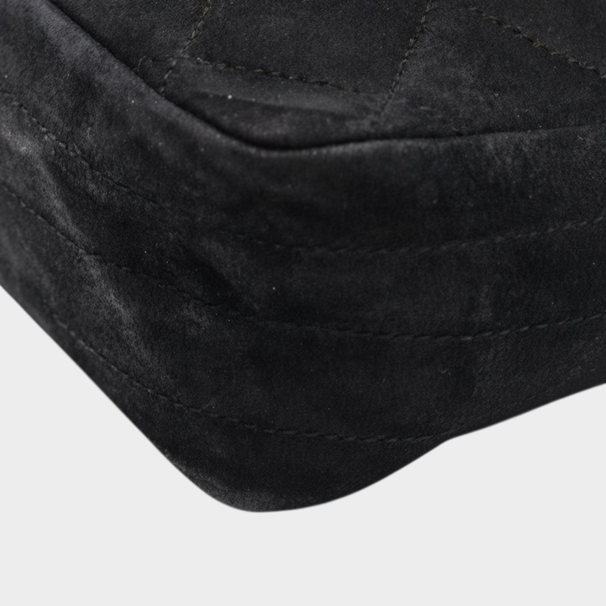 Chanel Matelassé Suede x Rhinestone Shoulder Bag, Black, Tasche