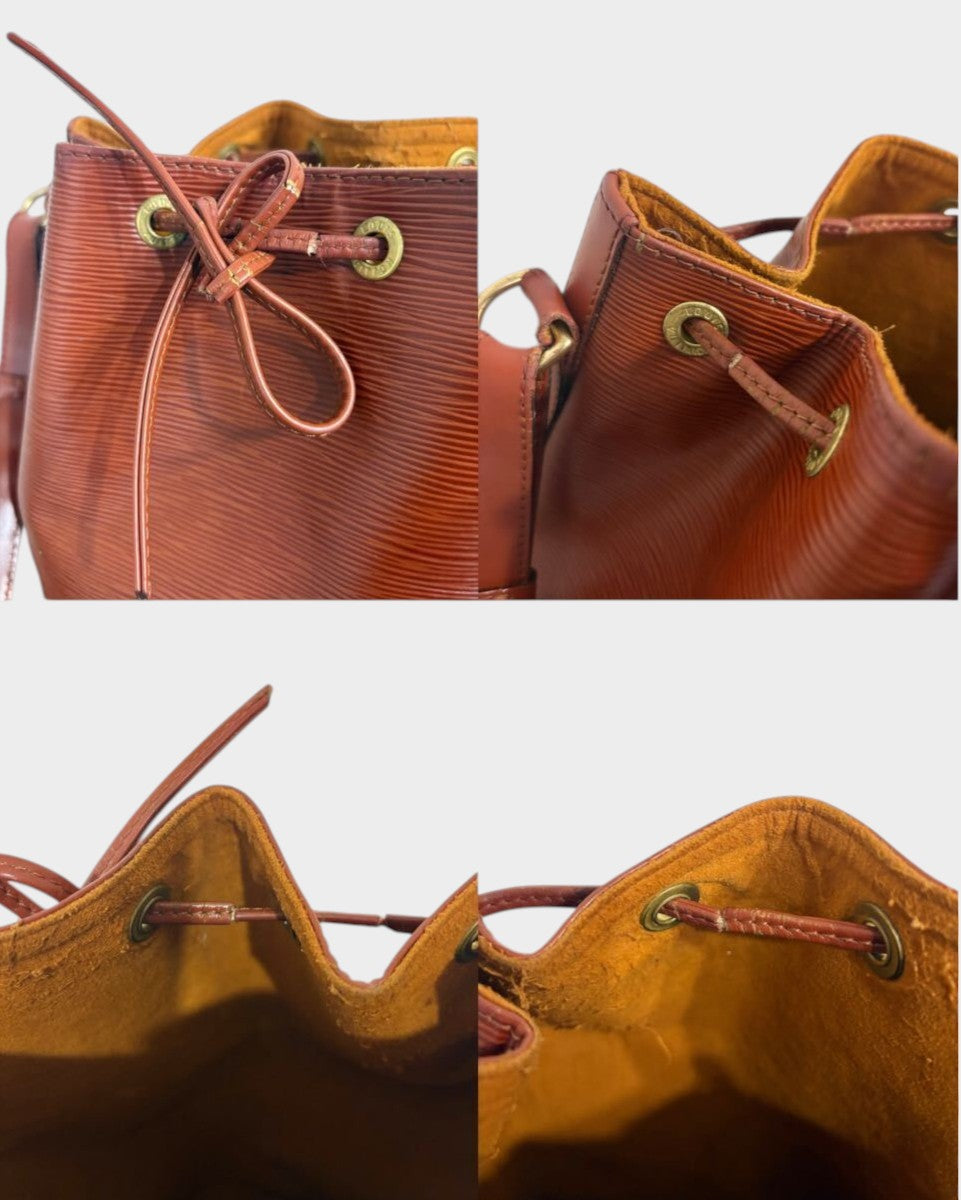 Louis Vuitton Epi Noe Shoulder Bag, Drawstring, Kenya Brown, M44003 Tasche
