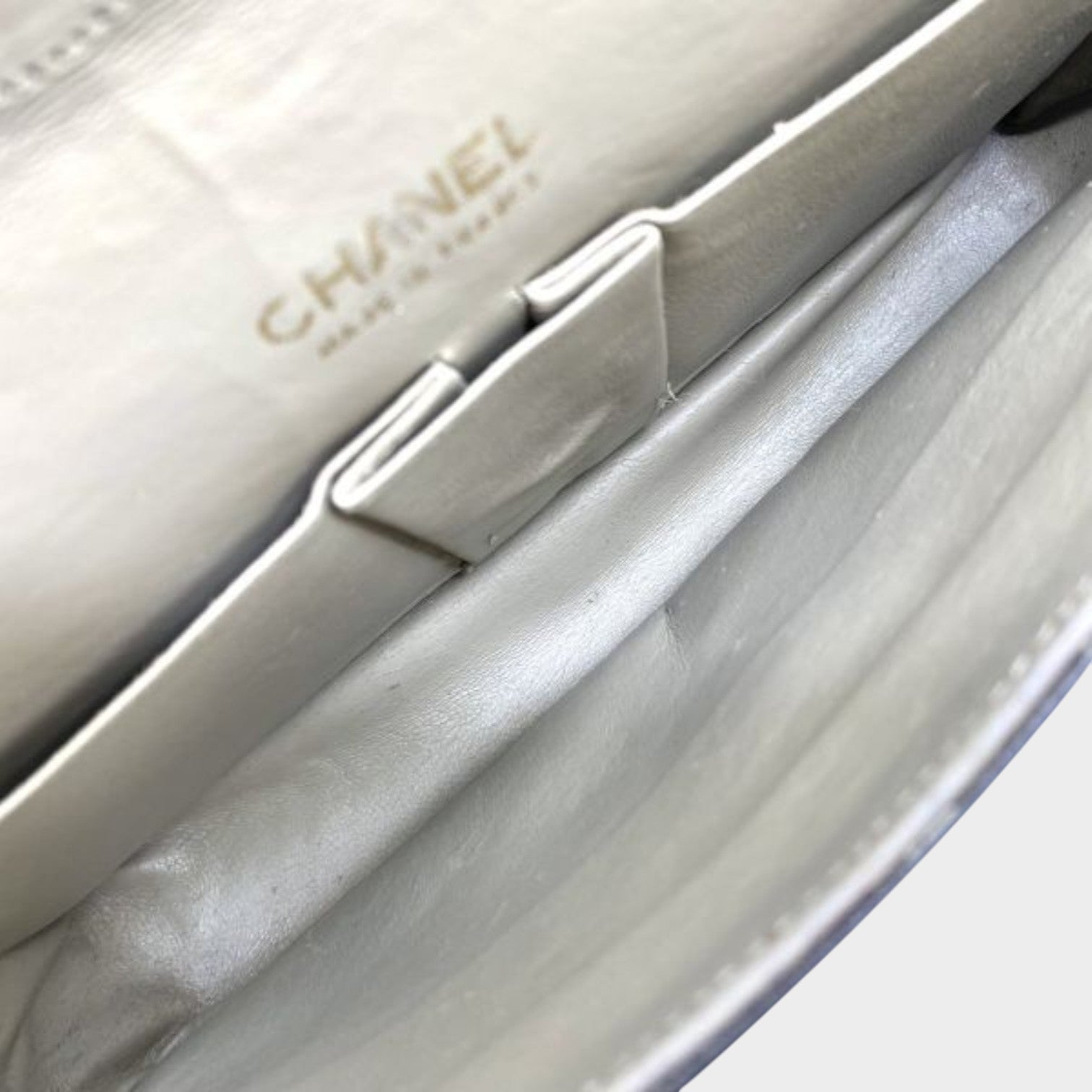 CHANEL Matelassé Coco Mark Double Flap Lambskin Chain Shoulder Bag