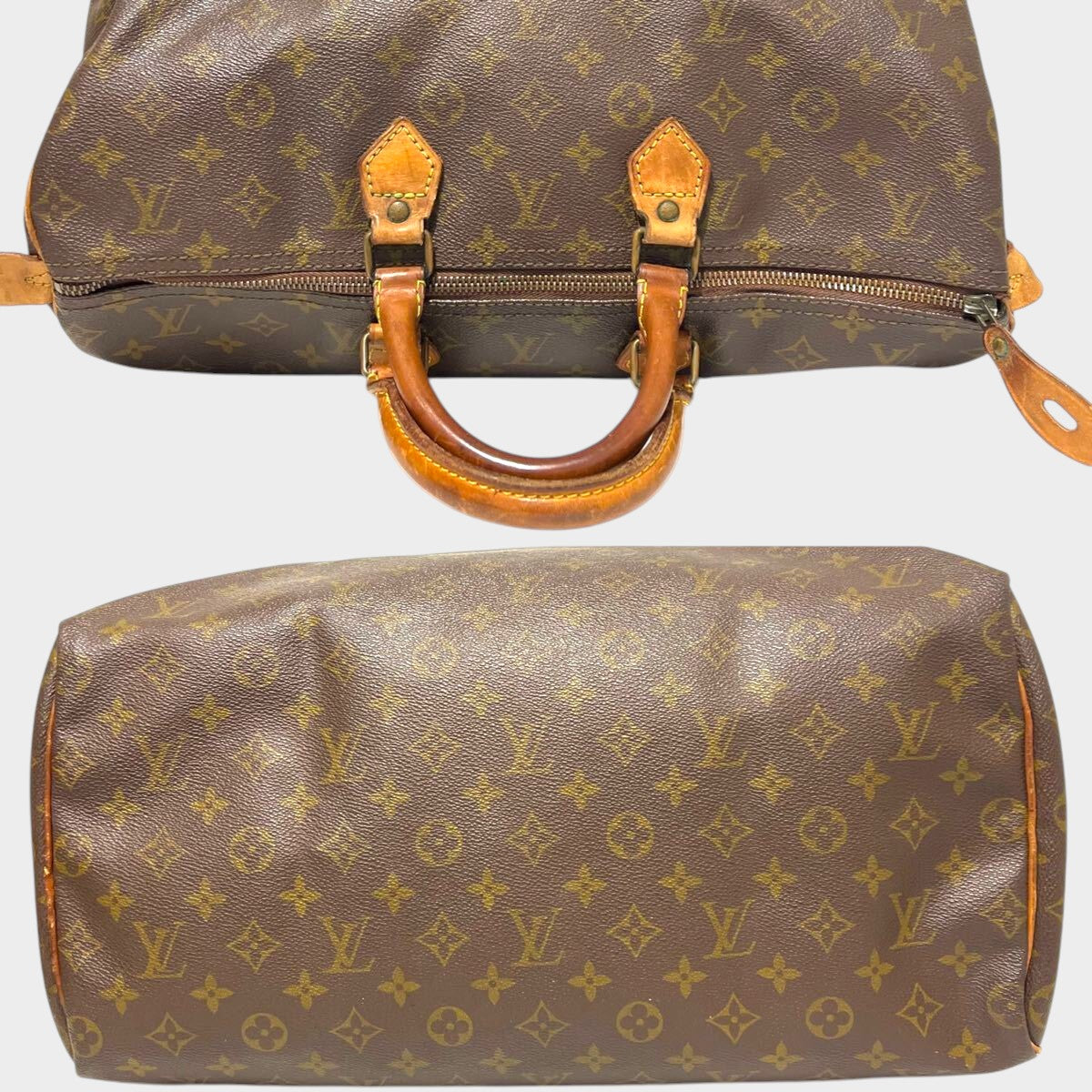 LOUIS VUITTON Monogram Speedy 40 Handbag Boston Bag M41522 Brown Tasche